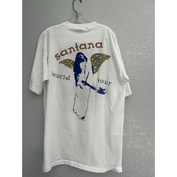 Carlos Santana Vintage 1994 World Tour Concert Graphic 100% Cotton Shirt XL - Picture 11 of 16